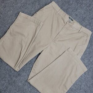 GH Bass Co Chino Pants Womens 10 Beige Comfort Flat Front Stretch Straight Home